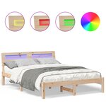 vidaXL Cadre de lit Marron 120 x 200 cm Bois massif en pin