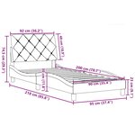 vidaXL Cadre de lit sans matelas taupe 90x200 cm tissu