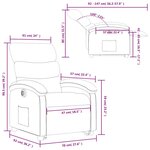 vidaXL Fauteuil inclinable électrique taupe tissu