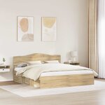 vidaXL Cadre de lit Sonoma 180 x 200 cm Bois de pin massif