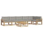 vidaXL Ensemble de canapés d'extérieur 7 pc Blanc et gris clair