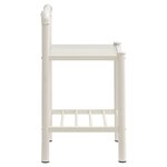 vidaXL Tables de chevet 2 Pièces Blanc et transparent Métal et verre