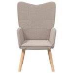 Fauteuil Relaxant VidaXL en Tissu Peluche Gris Clair