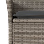vidaXL Ensemble à manger de jardin et coussins 5 Pièces gris rotin acacia