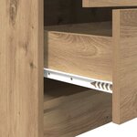 vidaXL Bureau avec rangement Chêne artisanal Bois d'ingénierie