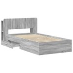 vidaXL Cadre de lit avec rangement Sonoma gris 80 x 200 cm
