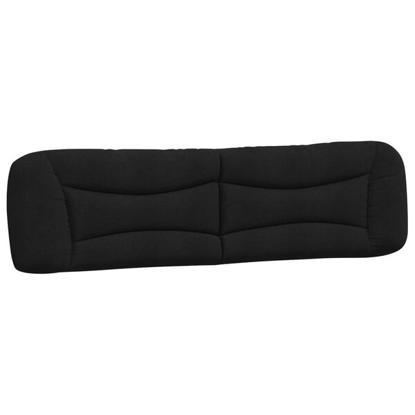 vidaXL Coussin de tête de lit Hvar noir 200 cm tissu