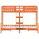 vidaXL Lit superposé sans matelas 80x200/140x200 cm bois massif