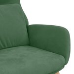 vidaXL Chaise de relaxation Vert clair Velours