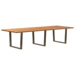 vidaXL Table à manger 320x120x74 cm bois de chêne massif rectangulaire
