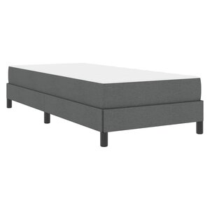 vidaXL Lit à ressorts avec matelas Gris foncé 80 x 200 cm tissu