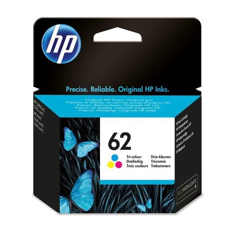 Hp 62 cartouche d'encre trois couleurs authentique pour hp envy 5540/5640/7640 (c2p06ae)