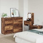 vidaXL Armoires de rangement 2 Pièces Bois Ancien 60 x 48 x 105 cm