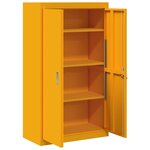 vidaXL Armoire de rangement 2 Pièces Jaune moutarde 80 x 40 x 140 cm