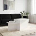 vidaXL Table basse Blanc brillant 100 x 50 x 40 cm Bois d'ingénierie