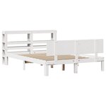 vidaXL Cadre de lit avec tête de lit sans matelas blanc 140x190 cm
