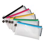 Pochette À Fermeture Éclair En Plastique Souple - Couleurs Assorties - X 10 - Exacompta