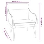 vidaXL Fauteuil Crème 63x76x80 cm Velours