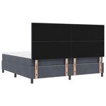 Lit coffre vidaXL avec matelas et LED gris foncé 200x200 cm en velours
