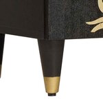 vidaXL Buffet Noir 60 x 33 x 75 cm Bois de mangue massif