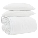 vidaXL Ensemble de Duvet avec oreiller 3 Pièces Blanc Plume de canard
