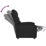 vidaXL Fauteuil inclinable Noir Similicuir
