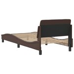 vidaXL Cadre de lit avec tête de lit Marron 90x200 cm Similicuir