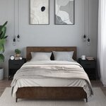 vidaXL Tables de chevet 2 Pièces noir 40x31x50 cm bois d'ingénierie