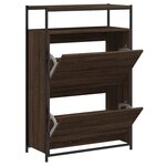 vidaXL Meuble à chaussures chêne marron 75x34x112 cm bois d'ingénierie