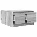 vidaXL Table basse avec tiroirs sonoma gris 70 5x70x40 cm