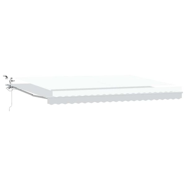 vidaXL Auvent Rétractable Blanc 500 × 300 cm Tissu et Métal