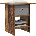 vidaXL Table de chevet avec tiroir 2 Pièces Bois ancien 41 x 40 x 45 cm