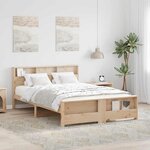 vidaXL Cadre de lit Marron 160 x 200 cm Bois massif en pin