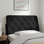 vidaXL Coussin de tête de lit noir 100 cm velours