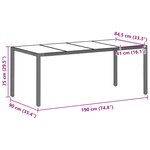 Ensemble de salle à manger de jardin 9 pièces vidaXL en poly rattan gris clair