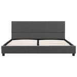 vidaXL Cadre de lit Gris Similicuir 160x200 cm