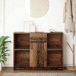 vidaXL Buffet avec tiroir vieux bois 101x35x76 cm bois d'ingénierie