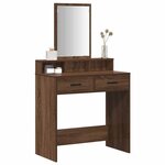 vidaXL Table de Toilette Chêne brun 79 x 41 x 140 cm Bois d'ingénierie