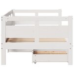 vidaXL Lit de jour et tiroirs sans matelas blanc 90x200 cm bois massif