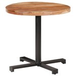 vidaXL Table de bistro Ronde Ø80x75 cm Bois d'acacia massif