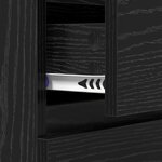 vidaXL Buffet avec tiroir Chêne noir 60 x 35 x 70 cm Bois d'ingénierie