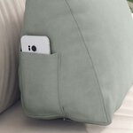 vidaXL Coussin de Dos Gris clair 45 x 20 x 35 cm