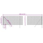 vidaXL Clôture à mailles losangées anthracite 1 1x10 m