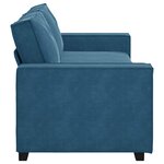 vidaXL Canapé à 3 places Bleu 180 cm Velours