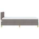 vidaXL Lit à ressort LED avec bandes LED Taupe 90 x 190 cm tissu
