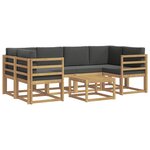 vidaXL Ensemble de canapés d'extérieur 7 pc Blanc et anthracite