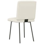 vidaXL Chaises à manger lot de 4 Crème Velours
