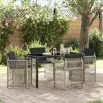 vidaXL Ensemble de salle à manger pour jardin 5 Pièces Gris clair