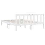 vidaXL Cadre de lit sans matelas blanc bois massif 160x200 cm