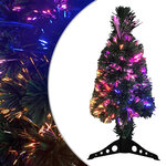 vidaXL Arbre de Noël artificiel mince et support et LED 64 cm fibre optique